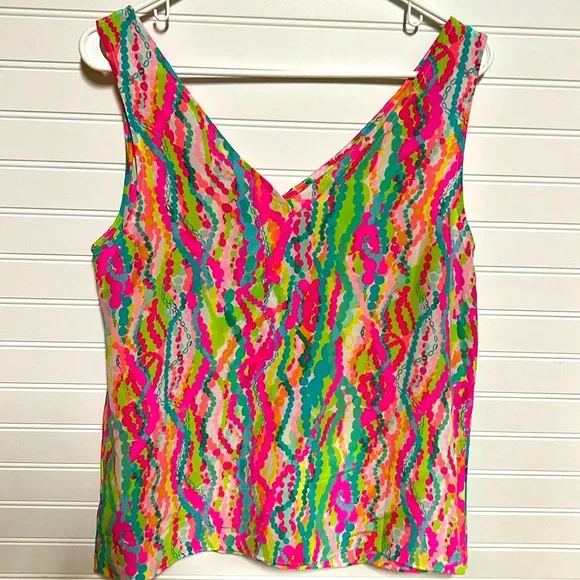 NWT Lilly Pulitzer Medium 100% Silk Cipriani Tank - Picture 3 of 3
